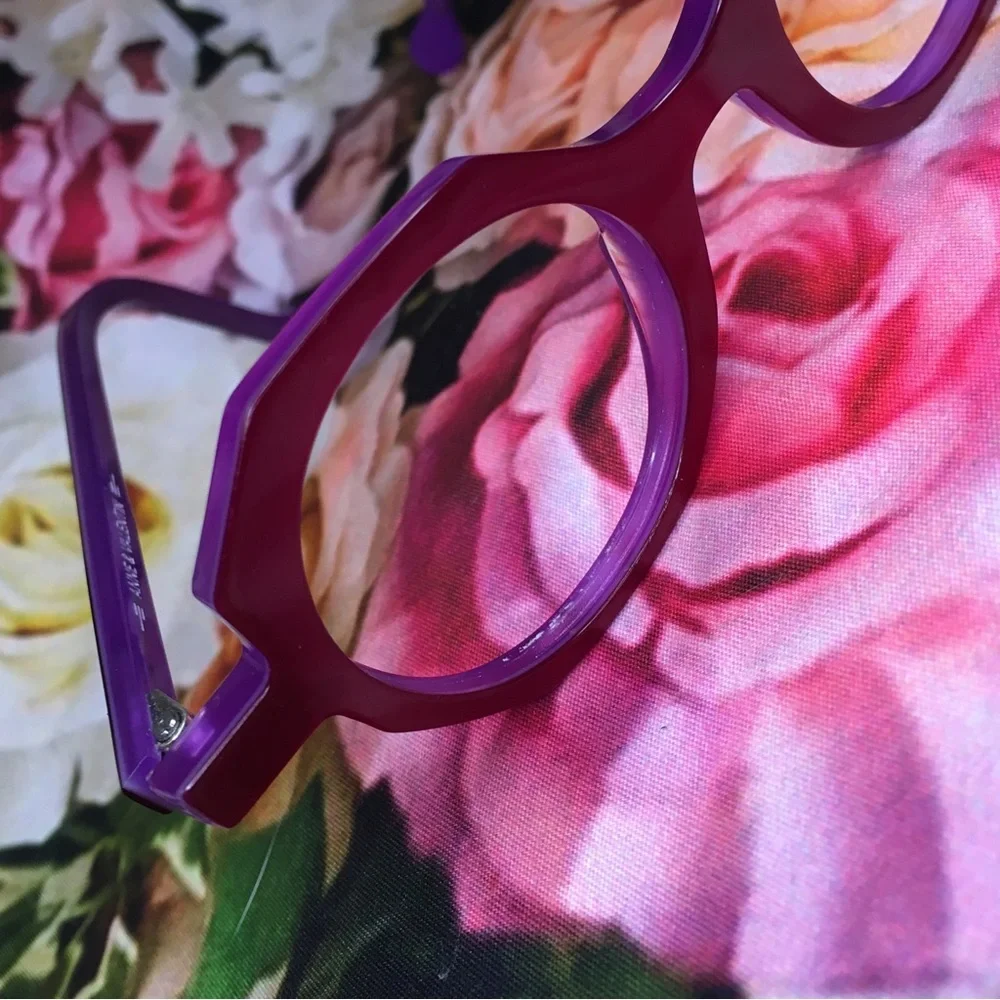 Anne & Valentin Atika 1722 Purple glasses rx no lenses
